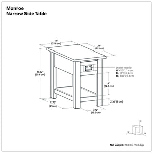 Monroe - Handcrafted Side Table