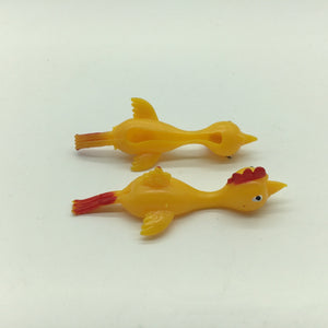 Catapult Launch Rubber Catapulted Chicken Toys Light Finger Prank Stretchy Flying Ejection Toy Slingshot Turkey Sticky