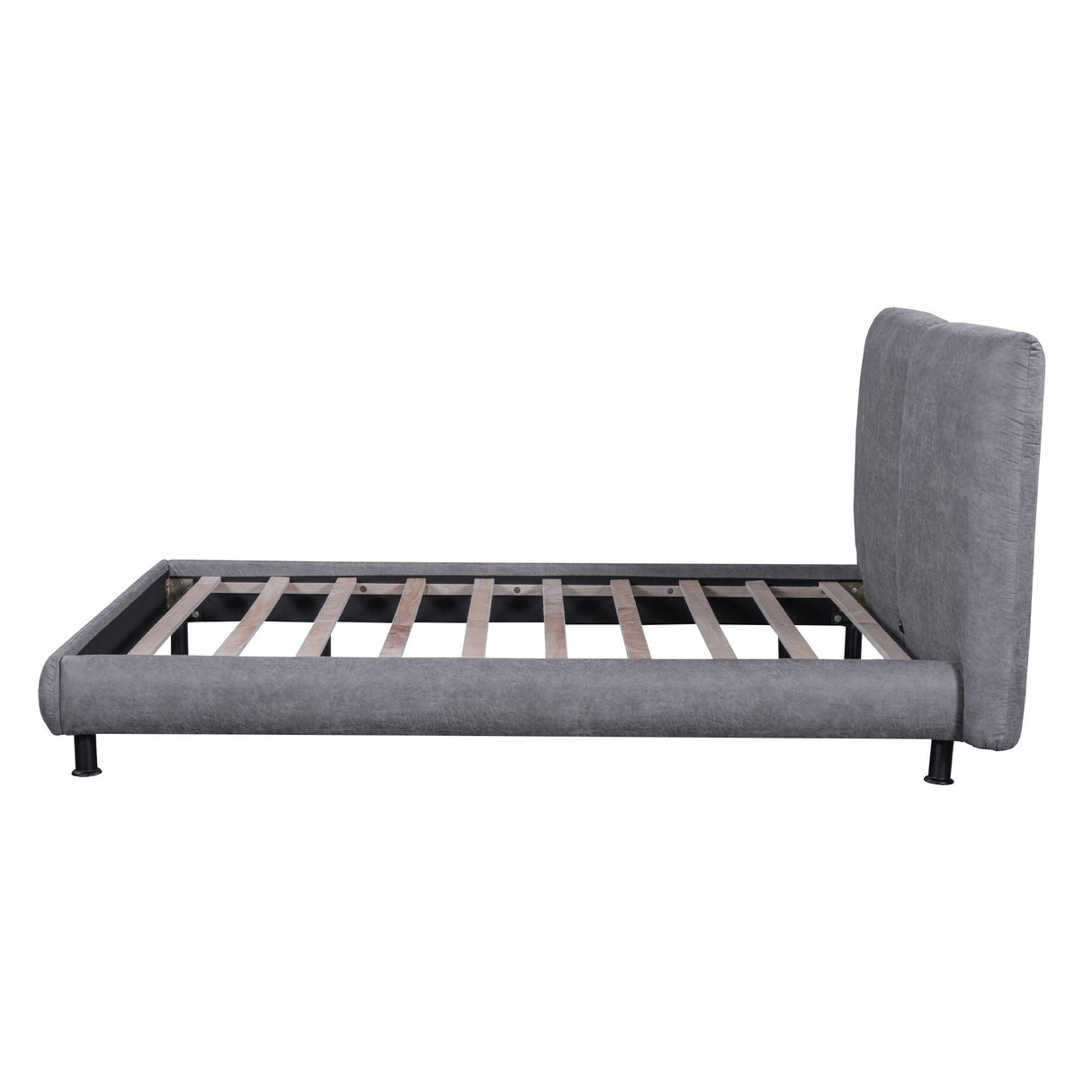 Upholstered Platform Bed With 2 Large Headrests And Thick by Couch.com