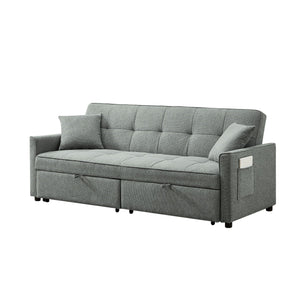 3 In 1 Convertible Sleeper Sofa Bed, Reclining Backrest, Pillows, Pockets by Couch.com