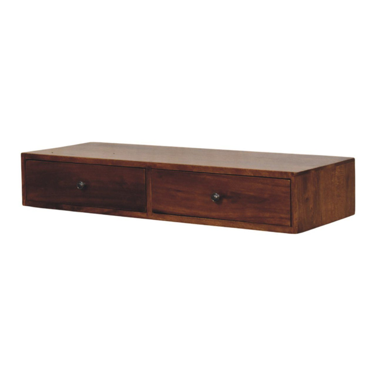 Lunar - 2 Drawer Wall Mounted Console - Brown by Couch.com