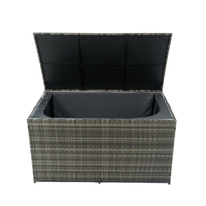 Outdoor Storage Box, Wicker Patio Deck Boxes With Lid, Outdoor Cushion Storage For Kids Toys, Pillows, Towel, Wicker by Couch.com