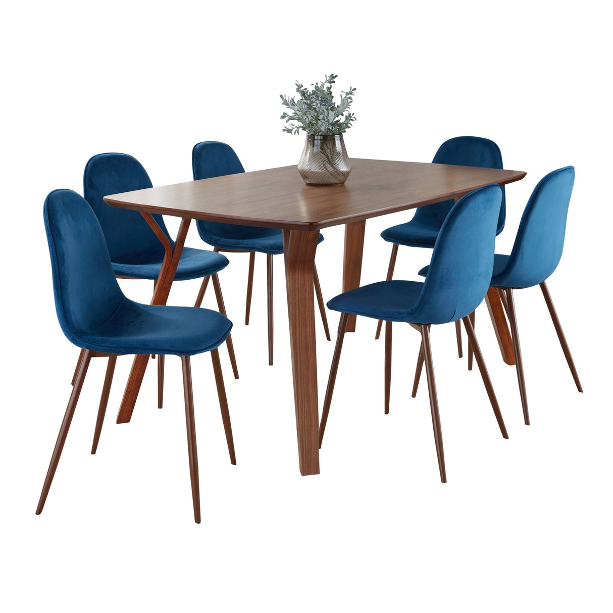 Folia Pebble - 7 Piece Dining Set Mid Century Modern by Couch.com