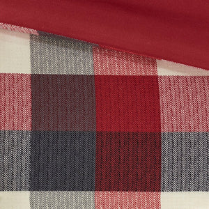7 Piece Herringbone Comforter Set Red Queen
