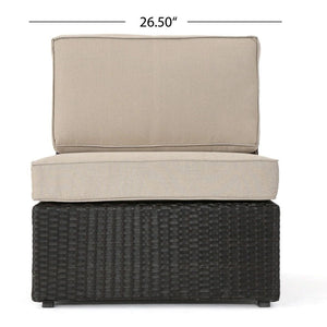 Couch.com Santa Cruz 8 Piece Outdoor Sectional Set Dark Brown, Durable Design, Weather-Resistant, Fabric Construction, Dark Brown Finish by Couch.com