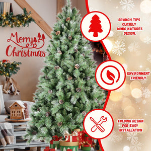 8 Ft The Full-Bodied Pre-Decorated Pinecone Christmas Tree