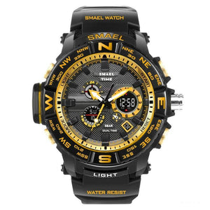 New Luxury Sport Watch With Dual Display LED Digital Analog Electronic Quartz  Display and Waterproof 30M protection