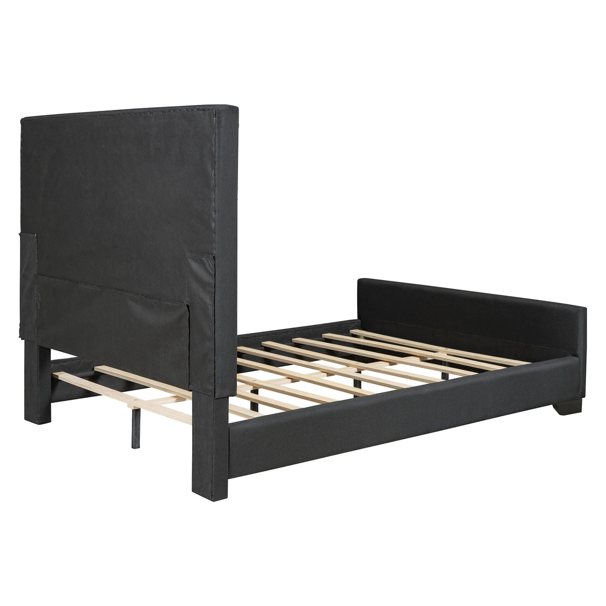 Upholstered Bed With Slats Support, No Box Spring Needed by Couch.com