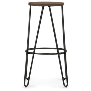 Simeon - Multifunctional Metal Stool With Wood Seat by Couch.com