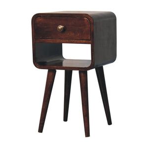 Mini California Curved Nightstand Wth Lower Slot by Couch.com