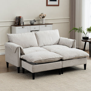 Convertible Combination Sofa With Footstools With Storage by Couch.com