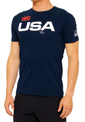 100% MX of Nations T-Shirt - Navy - Small 20000-00164