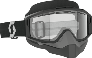 SCOTT Split OTG Snow Goggle - Black/White - Clear 285543-1007043