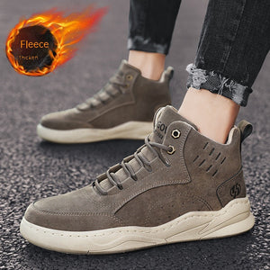 Business Men's High Quality Casual Shoes Fashion Trend Men's Sports Leather Shoes Comfortable Lace-Up Non-Slip Walking Shoes Leather Luxury Non-Slip Hiking Boots Outdoor Lightweight Shoes