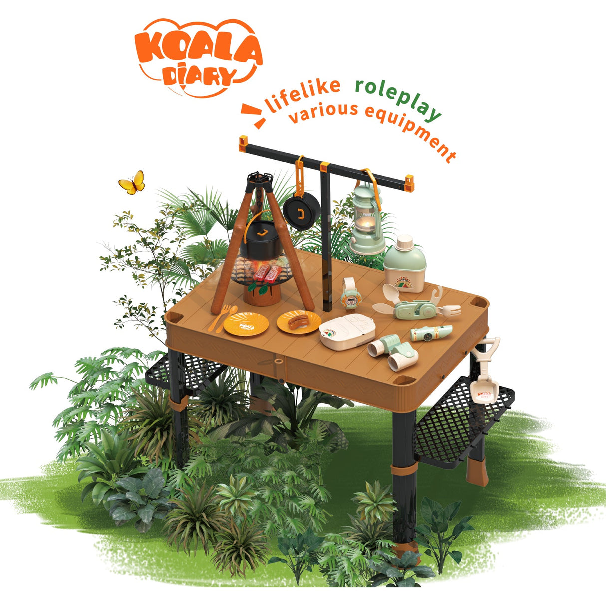 JoyBox Kids Adventure Explorer Camping Table Playset for the Ultimate Pretend Play Experience by Contixo