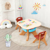 In/Outdoor 3-Piece Plastic Children Play Table & Chair Set