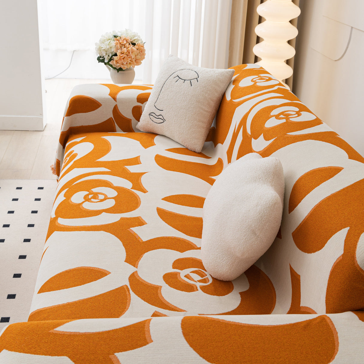 Chenille Sofa Cover Blanket, Couch Cover Blanket Throws for Couches Living Room Furniture Throw Covers