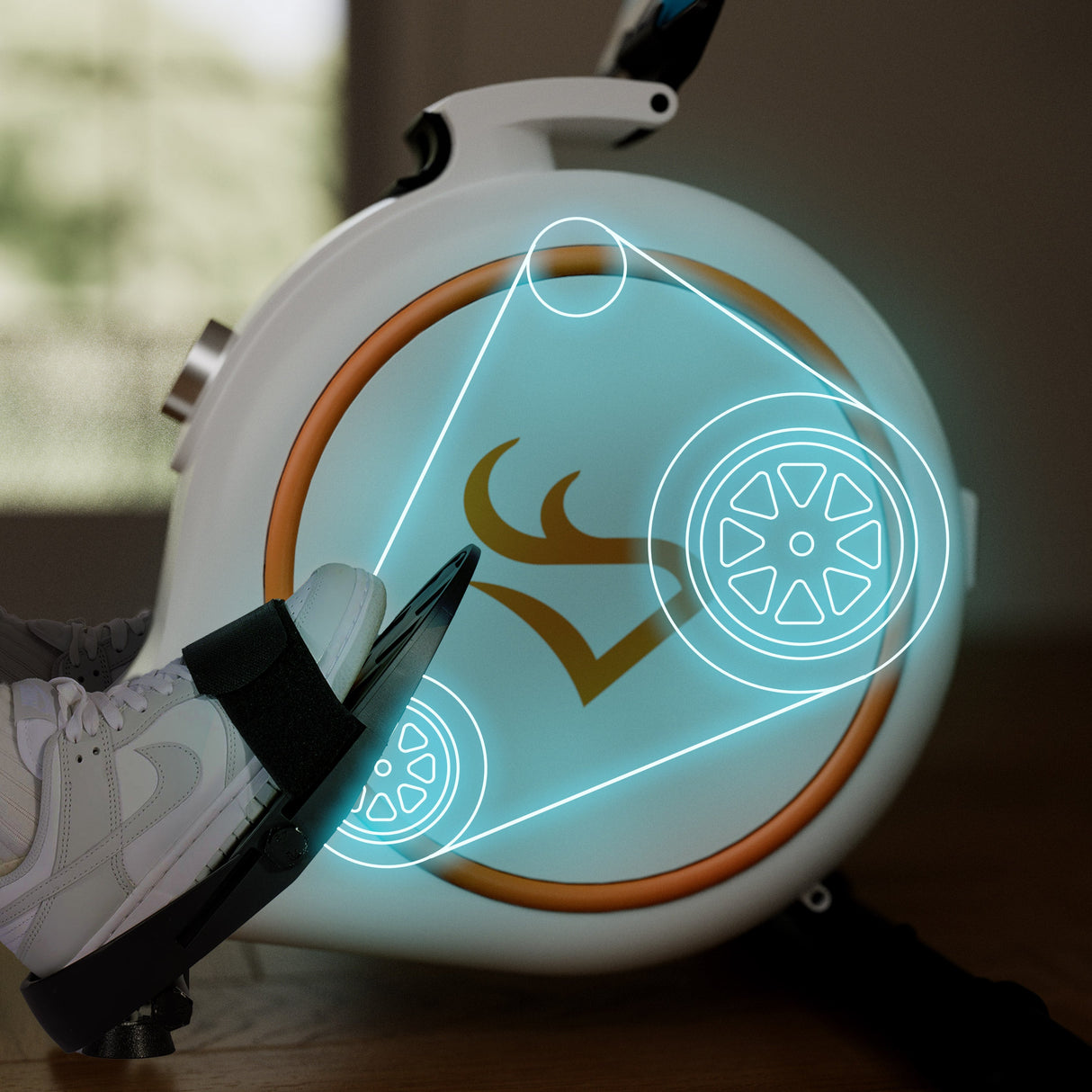 DeerRun RW600 Adjustable 32-Level Magnetic Resistance Long Slide Rail Smart Rowing Machine with PitPat App