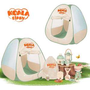 JoyBox Kids Camping Set with Pop Up Tent and 20 Accessories for Pretend Play Adventures by Contixo
