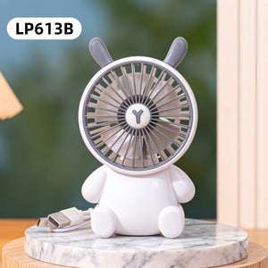 Creative Cartoon Bear Desktop Mini Fans Big Wind Desktop Portable USB Charging Handheld Fan Portable Air Conditioning Handheld Cooling Fan Charging Usb Fan Portable Handheld Fan