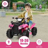 6V Kids ATV Quad Electric Ride On Car with LED Light and MP3-Green