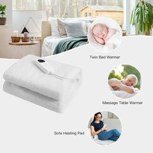 71 x 31 Inch Massage Bed Warmer Heating Pad with 5 Heat Settings