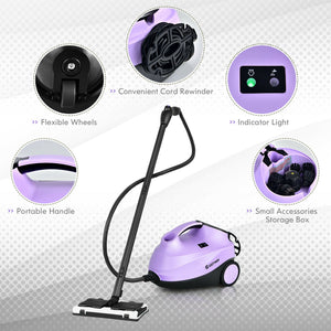 2000W Heavy Duty Multi-purpose Steam Cleaner Mop with Detachable Handheld Unit-Red