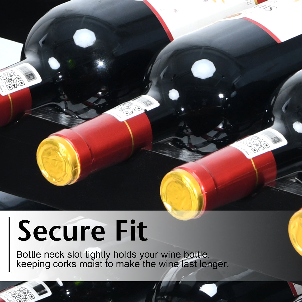 2-Tier 12 Bottles Bamboo Storage Shelf  Wine Rack-Natural