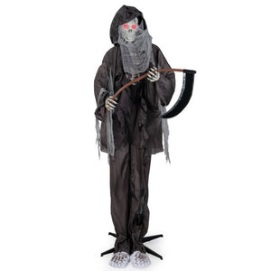 8.5 Feet Halloween Decoration Animated Standing Grim Reaper with Glowing Eyes