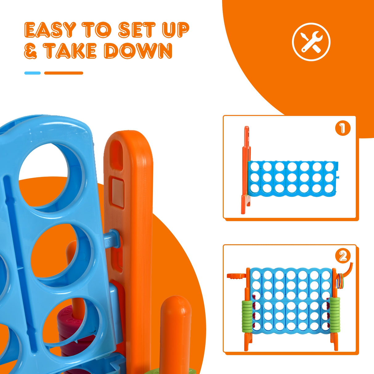 2.5Ft 4-to-Score Giant Game Set-Green