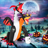 8 Feet Inflatable Twin-Headed Dragon Decoration with Lights