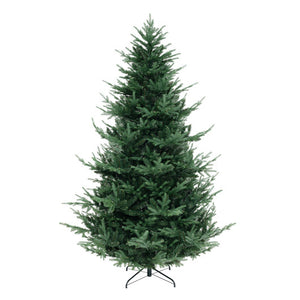 8 FT Pre-Lit Artificial Hinged Xmas Tree with 1480 PVC and PE Branch Tips-XL