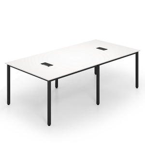 8 Feet Conference Room Table Large Meeting Table Seats up to 10 People-White
