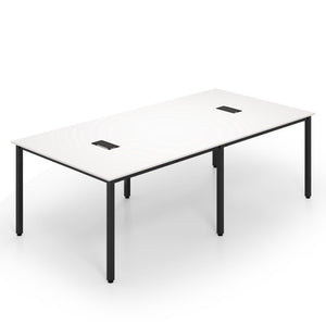 8 Feet Conference Room Table Large Meeting Table Seats up to 10 People-White