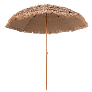 8 Feet Patio Thatched Tiki Umbrella Hawaiian Hula Beach Umbrella