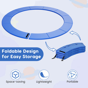 8 Feet Trampoline Pad Replacement Safety Pad with Fixing Straps (Blue)