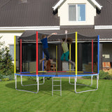 8 Feet Trampoline Pad Replacement Safety Pad with Fixing Straps (Multicolor)