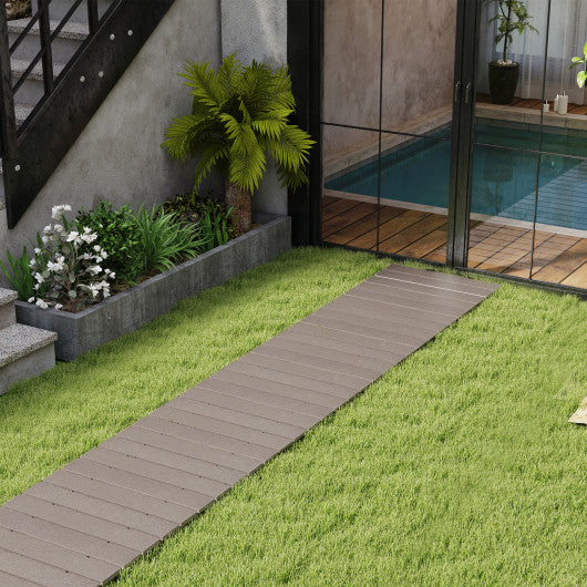 8 Ft Outdoor Garden Pathway Patio Roll Out Straight Walkways with Metal Wire Connection-M