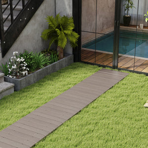 8 Ft Outdoor Garden Pathway Patio Roll Out Straight Walkways with Metal Wire Connection-S