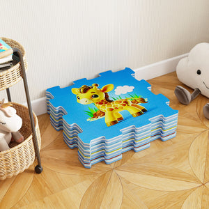 8-Piece Educational Animal Interlocking Baby Play Mat