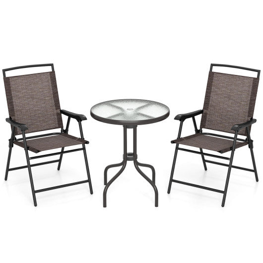 8-Piece Outdoor Furniture Set-Solar Umbrella  Bistro Set  Conversation Set  Chaise Lounger  Folding Bed  Side Table  Swing Chair & Dining Set