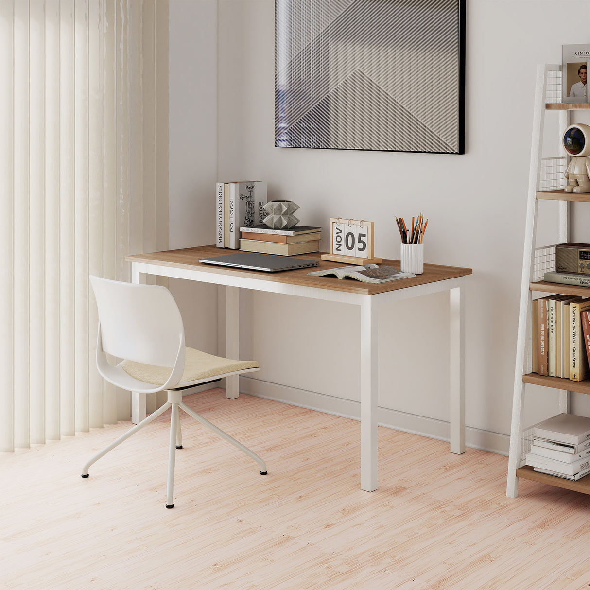 8 Pieces EVA Foam Floor Tiles with Wood Texture