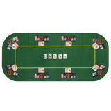 79 x 36 Inch 8-Player Foldable Poker Table Top with Carry Bag and Cup Holders