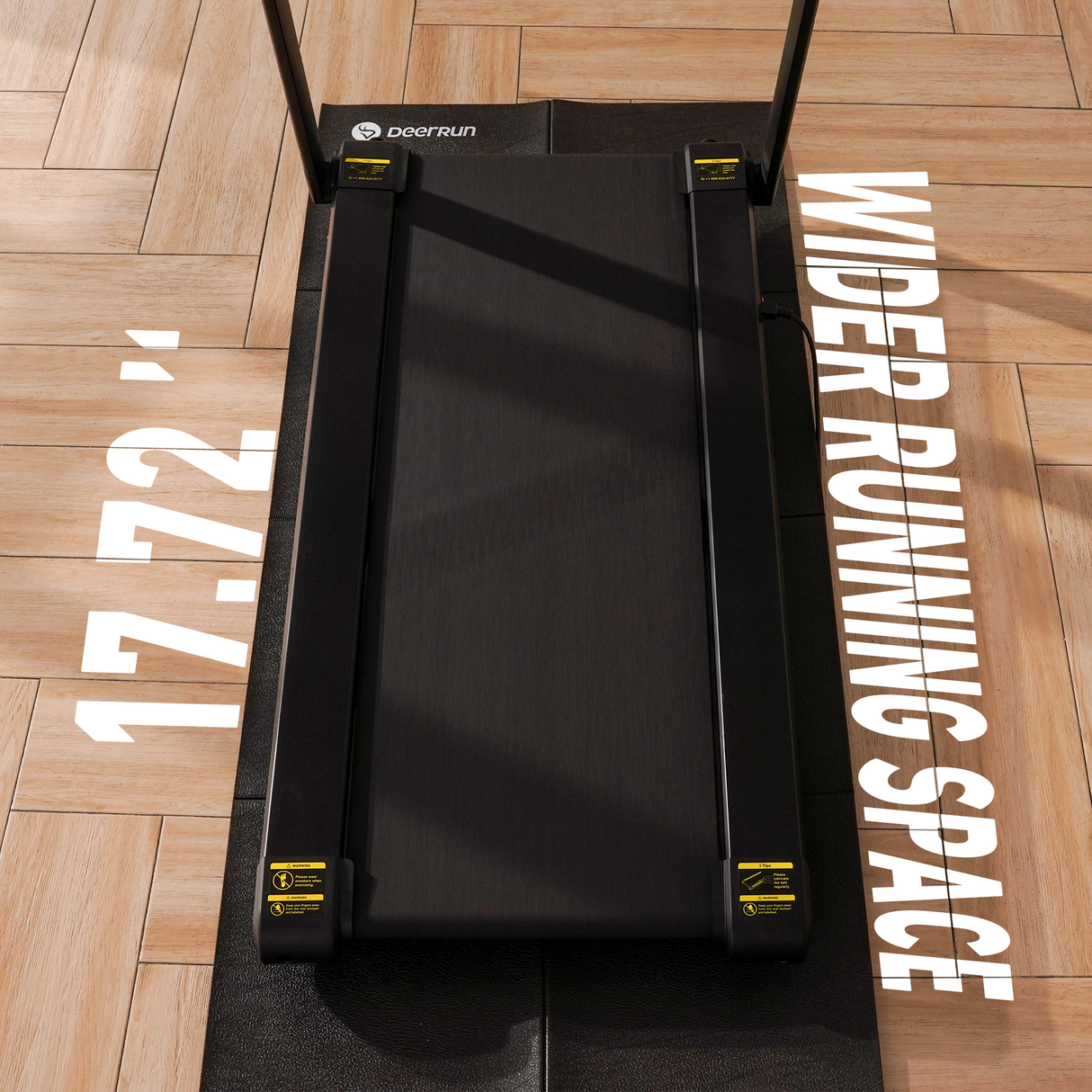 DeerRun X20 Treadmill with 15% Auto Incline Full Running Deck Treadmill | 400Lbs, 11.3Mph