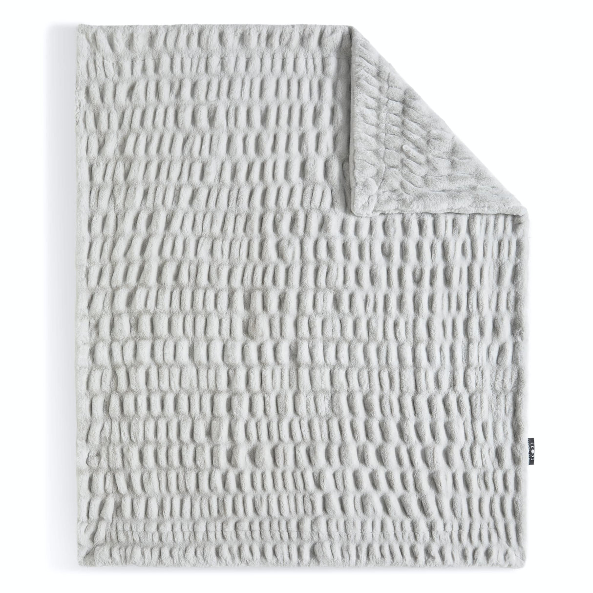Rippled Faux Fur Throw Blanket
