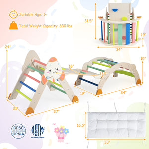 8-in-1 Foldable Climbing Toys for Toddlers Rocket-Themed-Multicolor