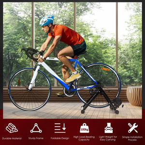 Portable Folding Steel Bicycle Indoor Exercise Training Stand