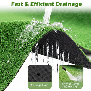 8 x 5 Feet Artificial Turf Rug with Low 0.3 inch Pile Height-S