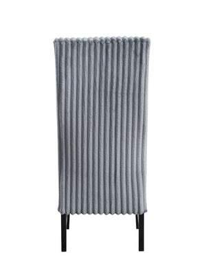 Kini - Corduroy Side Chair (Set of 2) - Black / Gray by Couch.com
