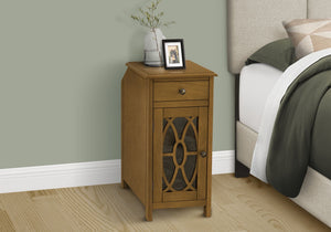Accent Side Table, Storage Drawer, Traditional - Taupe by Couch.com